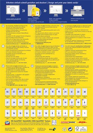 Etikett, univerzális, 70x37 mm, AVERY ZWECKFORM, "Sparpack", 1560 etikett/csomag